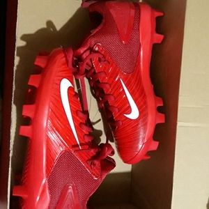 All red nike cleats